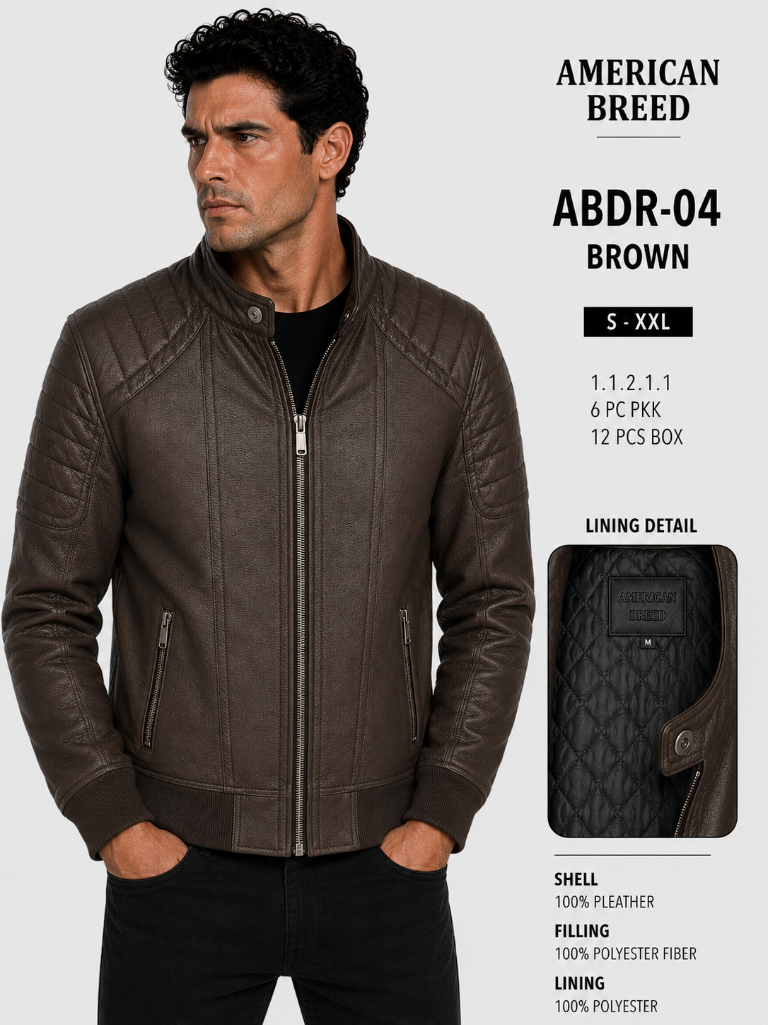 ABDR-04 AMERICAN BREED FASHION JACKET- PER PREPACK