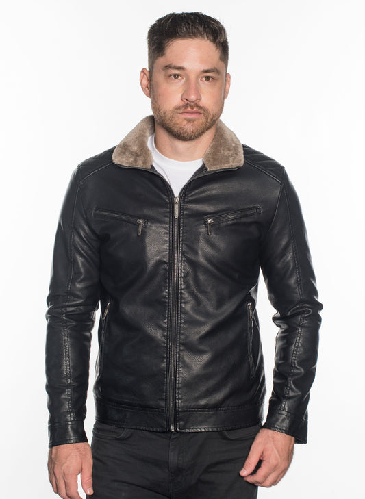 ABPC- 5 AMERICAN BREED MEN'S FANCY PU JACKET- PER PREPACK