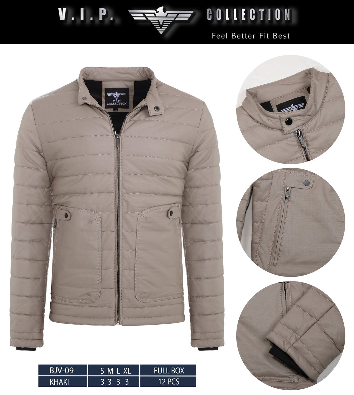 BJV-09 VIP WAXY PU JACKET- PER PREPACK