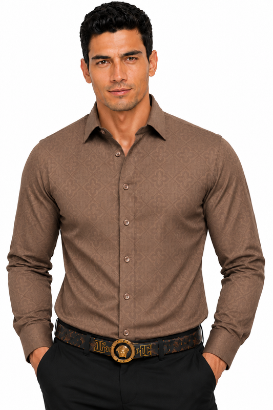 VELW-05 VIP FANCY LS EMBOSSED SHIRT