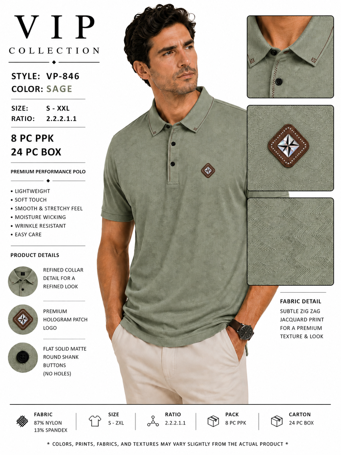 VP-846 V.I.P FANCY POLO