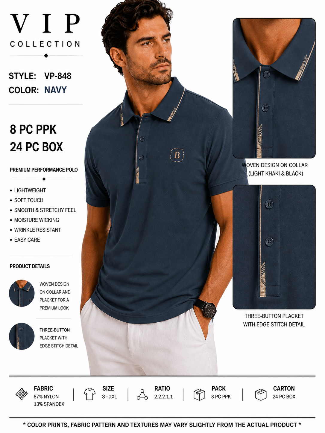 VP-848 V.I.P FANCY POLO