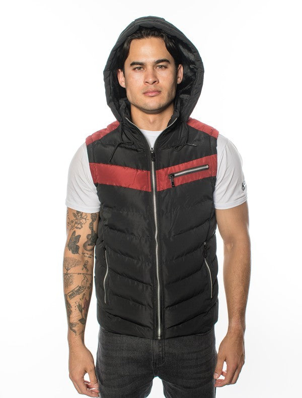 VP-2 City Chic VIP Men's Vest with Detachable Hood - 6 PACK