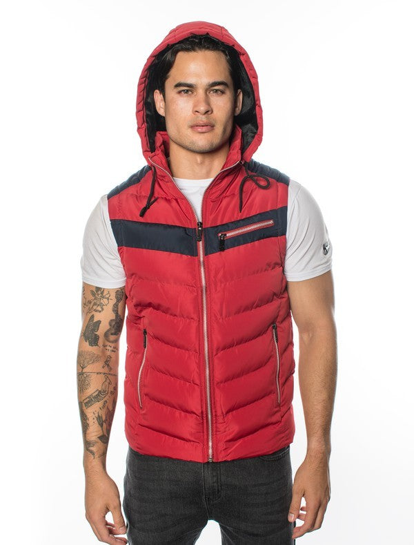 VP-2 City Chic VIP Men's Vest with Detachable Hood - 6 PACK