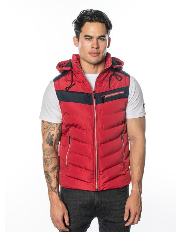 VP-2 City Chic VIP Men's Vest with Detachable Hood - 6 PACK