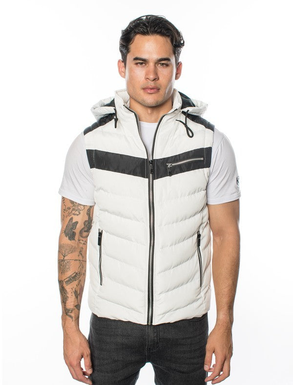 VP-2 City Chic VIP Men's Vest with Detachable Hood - 6 PACK