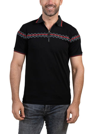 GGP-31 Zippered Cotton Blend Polo