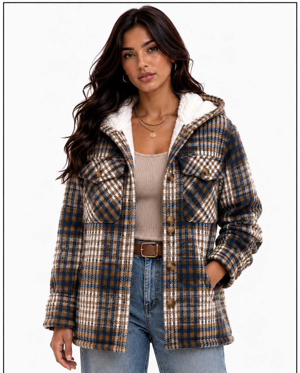 JL-2501 WOMEN'S PLAID JACKET - PER PREPACK