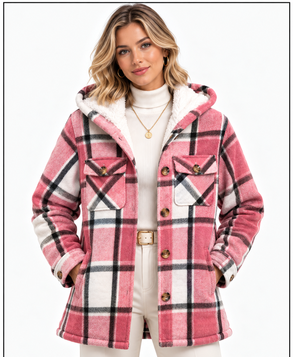 JL-2501 WOMEN'S PLAID JACKET - PER PREPACK