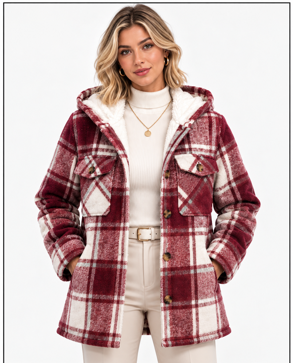 JL-2501 WOMEN'S PLAID JACKET - PER PREPACK