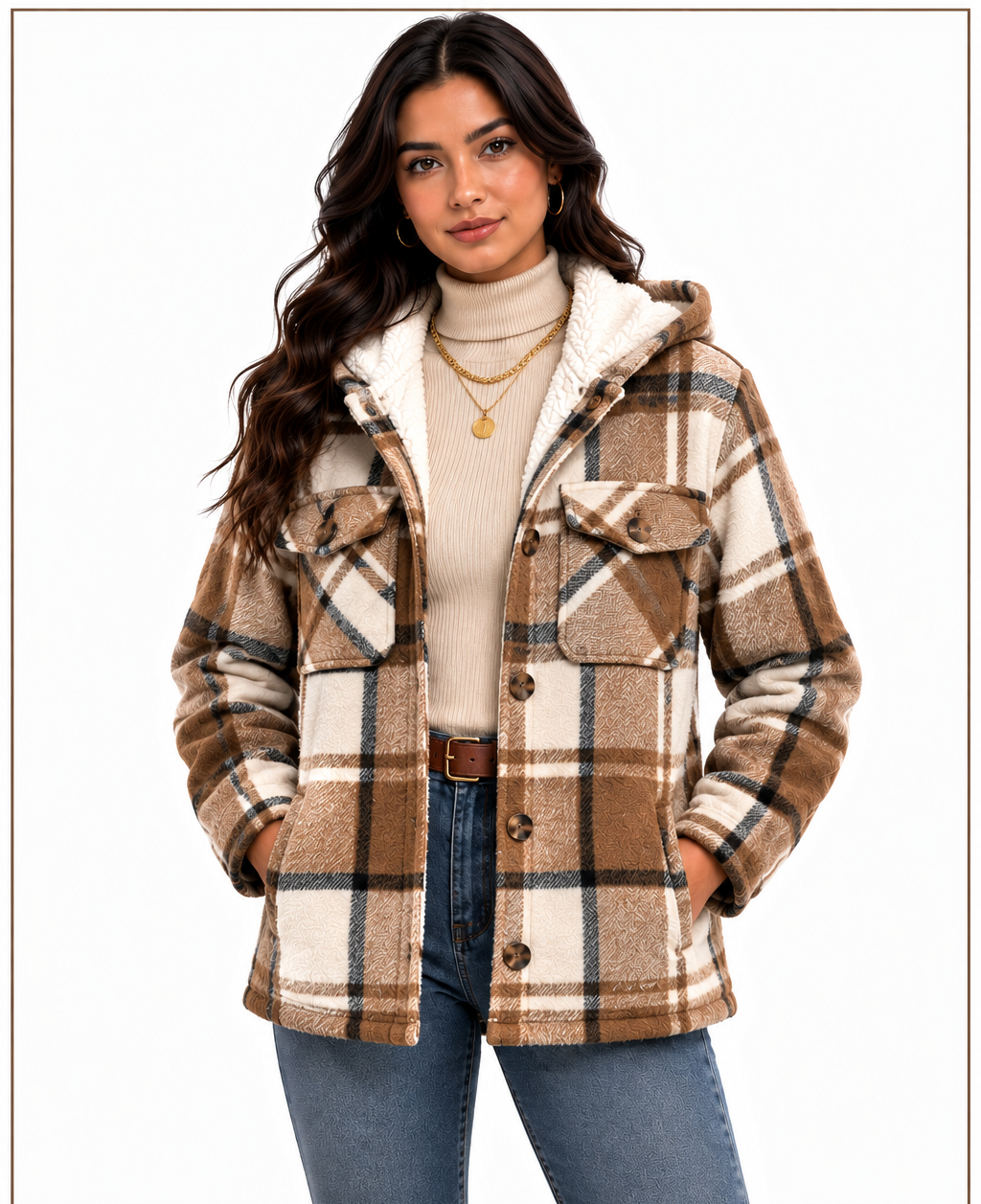 JL-2501 WOMEN'S PLAID JACKET - PER PREPACK