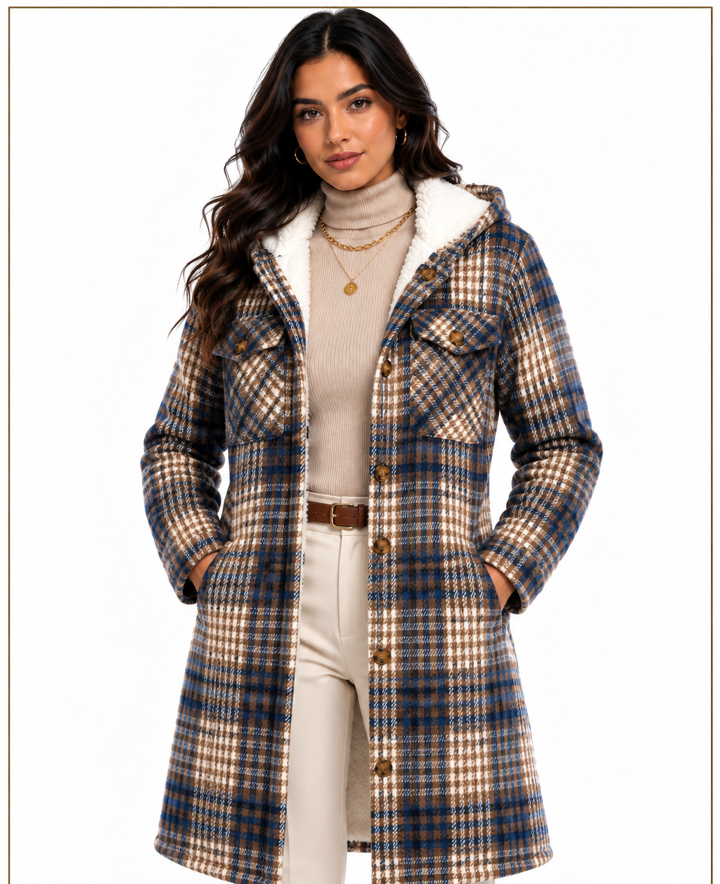 JL-2502 WOMEN'S PLAID JACKET - PER PREPACK