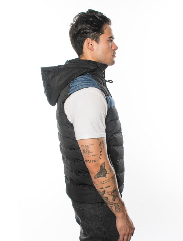 VP-2 City Chic VIP Men's Vest with Detachable Hood - 6 PACK