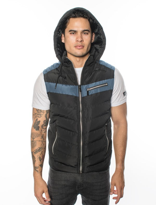 VP-2 City Chic VIP Men's Vest with Detachable Hood - 6 PACK
