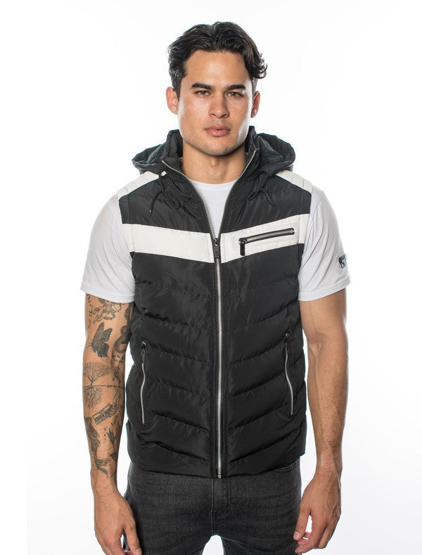 VP-2 City Chic VIP Men's Vest with Detachable Hood - 6 PACK