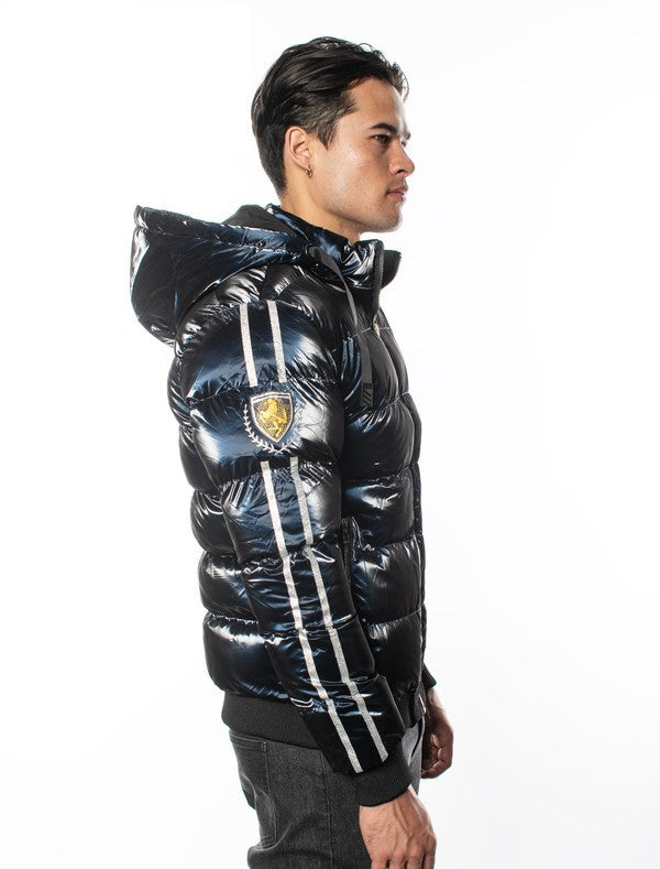 VJF-1 Urban Flex Men's Detachable Hood Puffy Jacket 12 PACK
