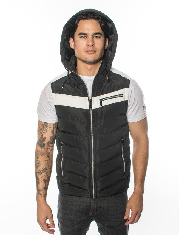 VP-2 City Chic VIP Men's Vest with Detachable Hood - 6 PACK