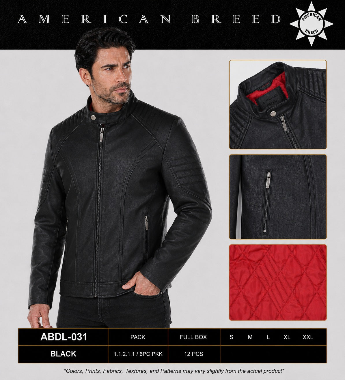 ABDL-031  AMERICAN BREED FASHION JACKET- PER PREPACK
