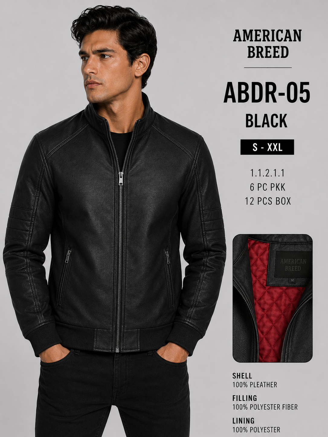 ABDR-05   AMERICAN BREED FASHION JACKET- PER PREPACK