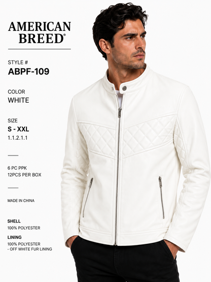ABPF-109  AMERICAN BREED MEN'S FANCY PU JACKET- PER PREPACK