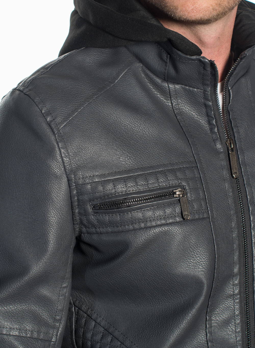 Gray/Black Hood