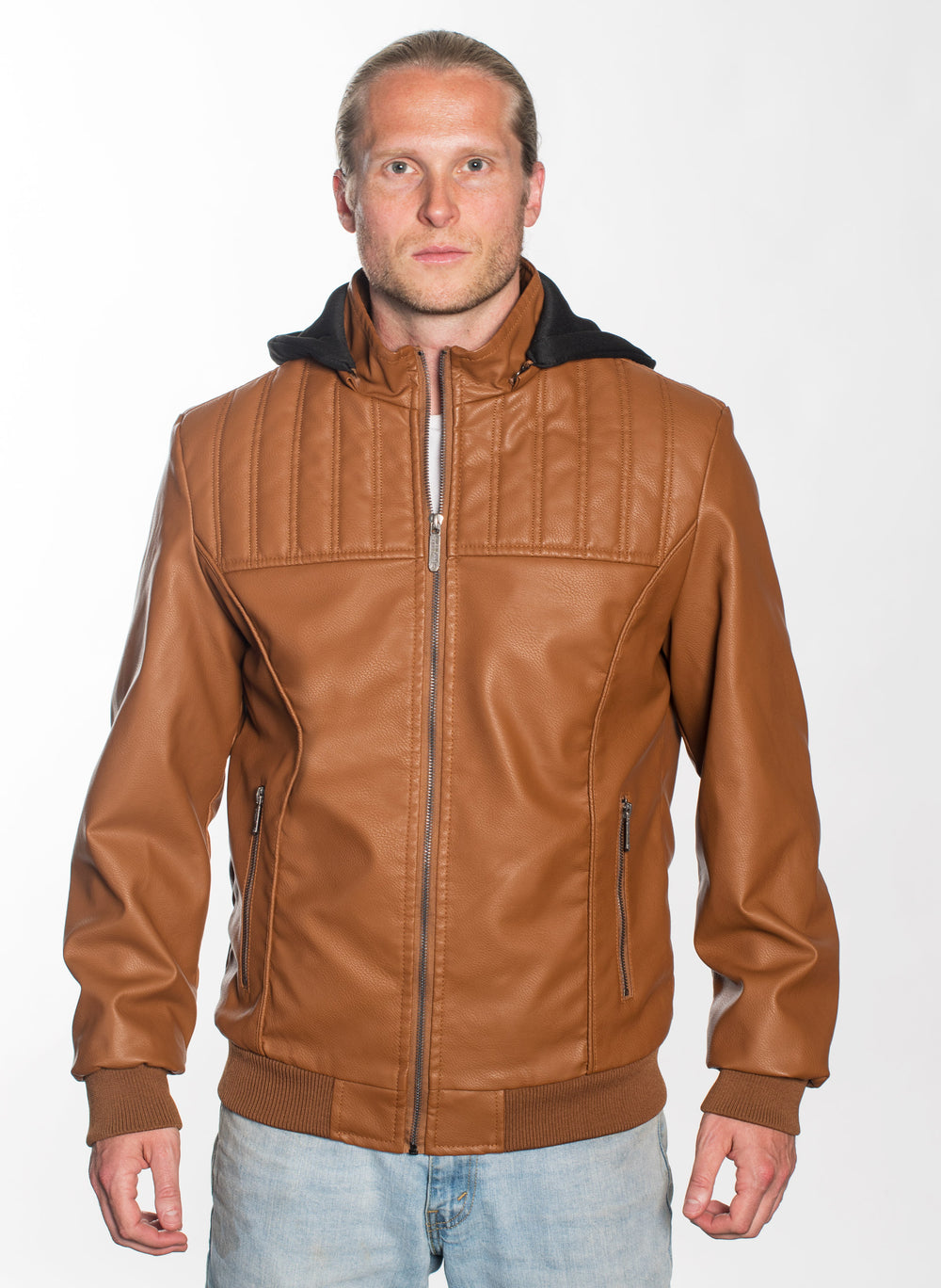 Camel/Black Hood