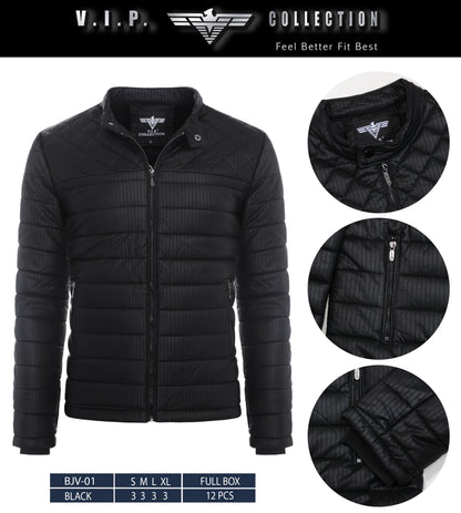 BJV-01  VIP WAXY PU JACKET- PER PREPACK