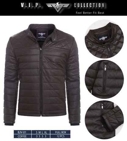 BJV-01  VIP WAXY PU JACKET- PER PREPACK