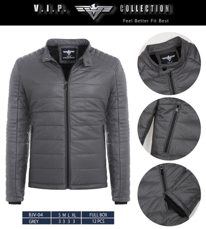BJV-04  VIP WAXY PU JACKET- PER PREPACK