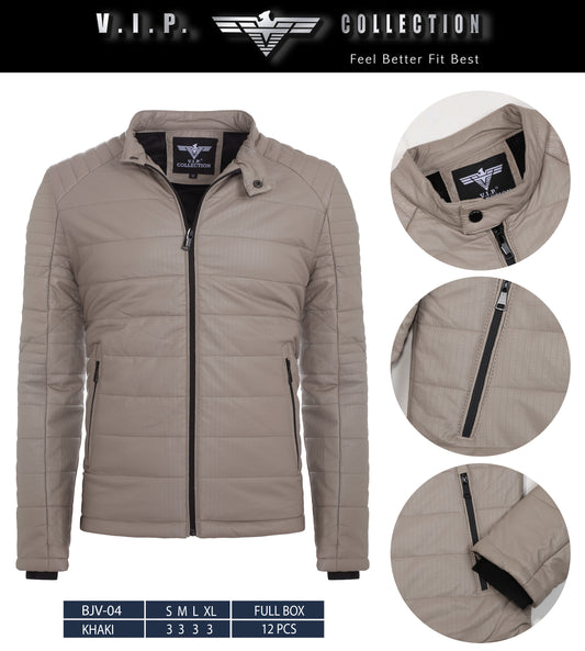 BJV-04  VIP WAXY PU JACKET- PER PREPACK