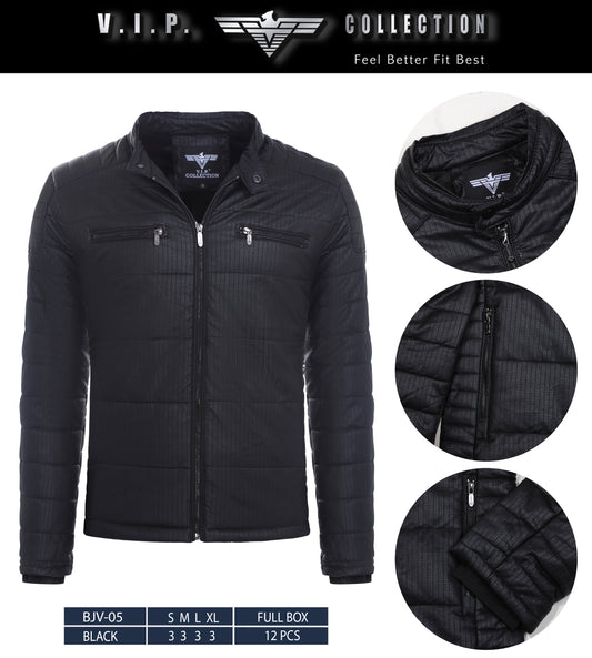 BJV-05  VIP WAXY PU JACKET- PER PREPACK