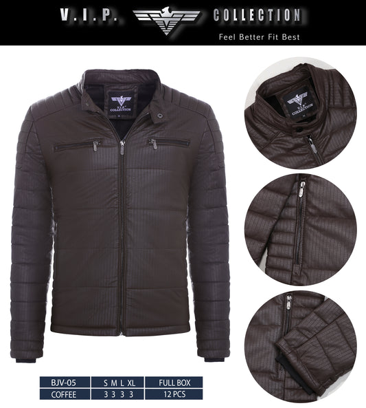 BJV-05  VIP WAXY PU JACKET- PER PREPACK
