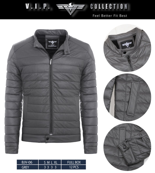 BJV-06  VIP WAXY PU JACKET- PER PREPACK