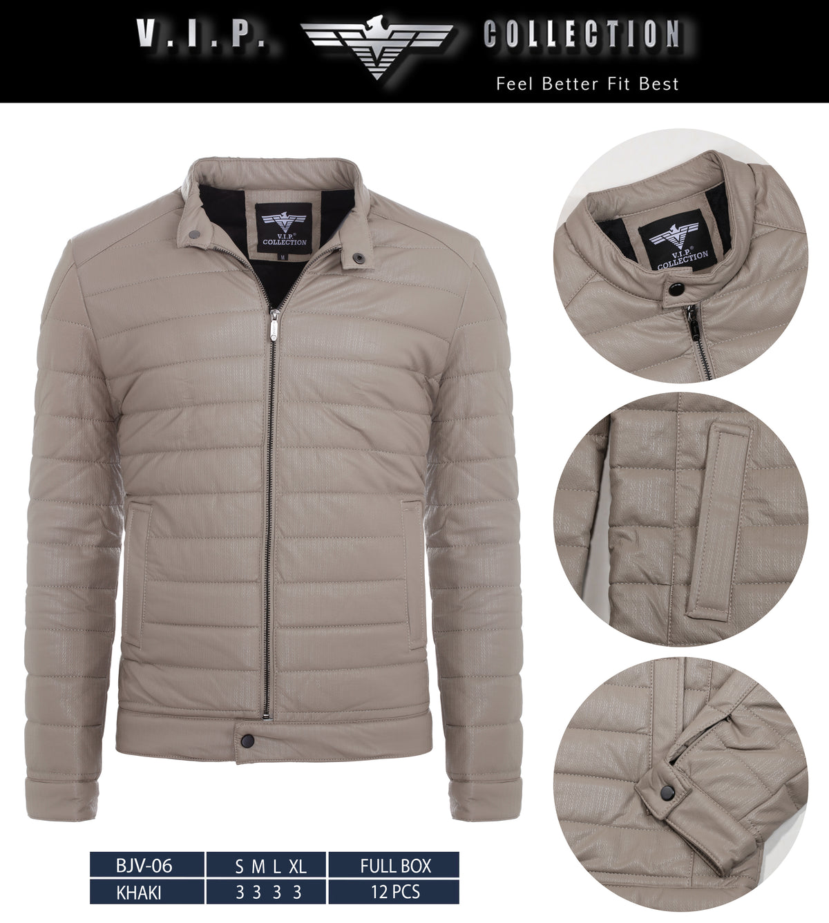 BJV-06  VIP WAXY PU JACKET- PER PREPACK