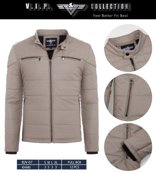 BJV-07  VIP WAXY PU JACKET- PER PREPACK