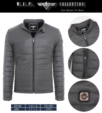 BJV-08  VIP WAXY PU JACKET- PER PREPACK