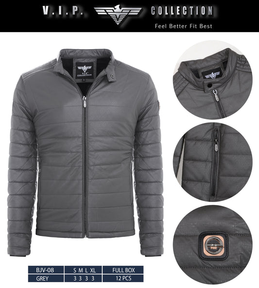 BJV-08  VIP WAXY PU JACKET- PER PREPACK
