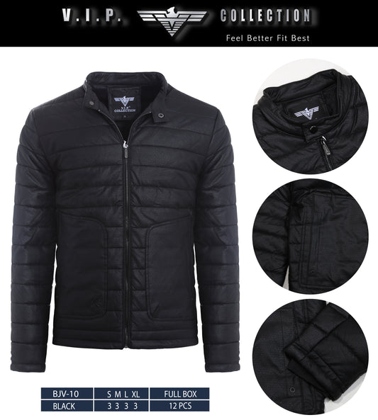 BJV-10  VIP WAXY PU JACKET- PER PREPACK