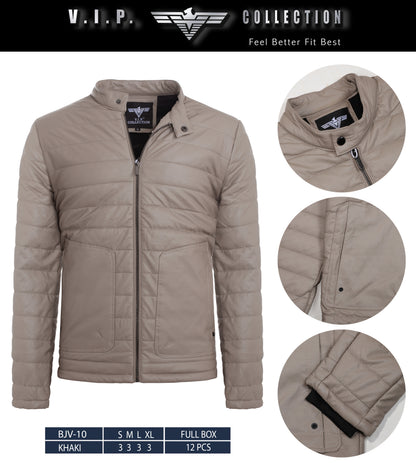 BJV-10  VIP WAXY PU JACKET- PER PREPACK