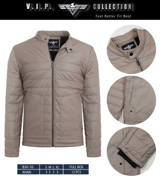 BJV-10  VIP WAXY PU JACKET- PER PREPACK