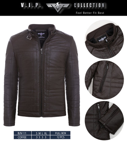 BJV-11  VIP WAXY PU JACKET- PER PREPACK