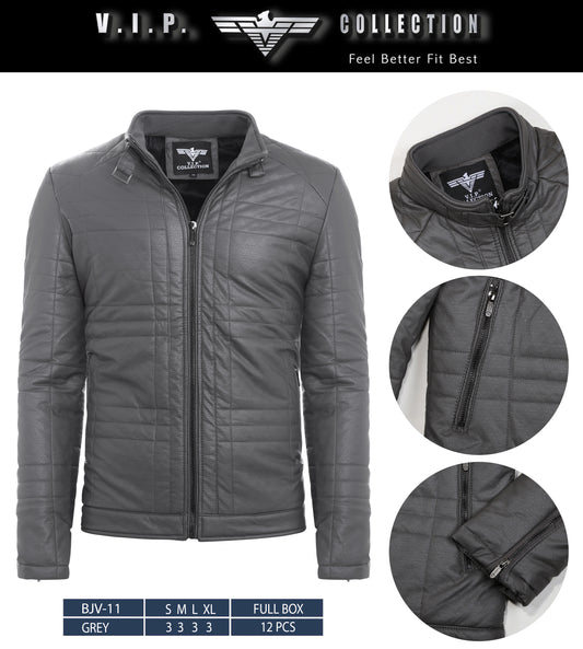 BJV-11  VIP WAXY PU JACKET- PER PREPACK