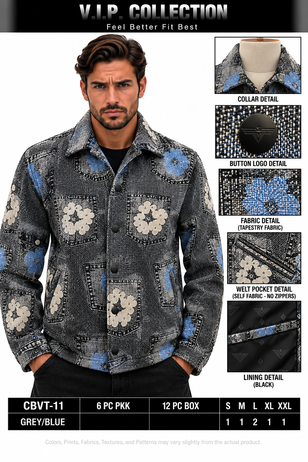 CBVT-11 MEN'S FASHION TAPESTRY JACKET