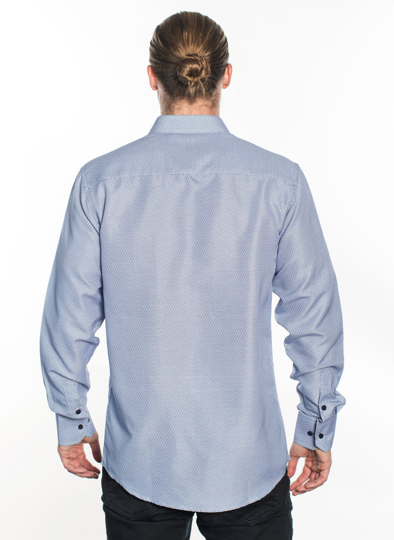 LSWG-405 MEN'S PRINTED LONG SLEEVE DRESS SHIRT