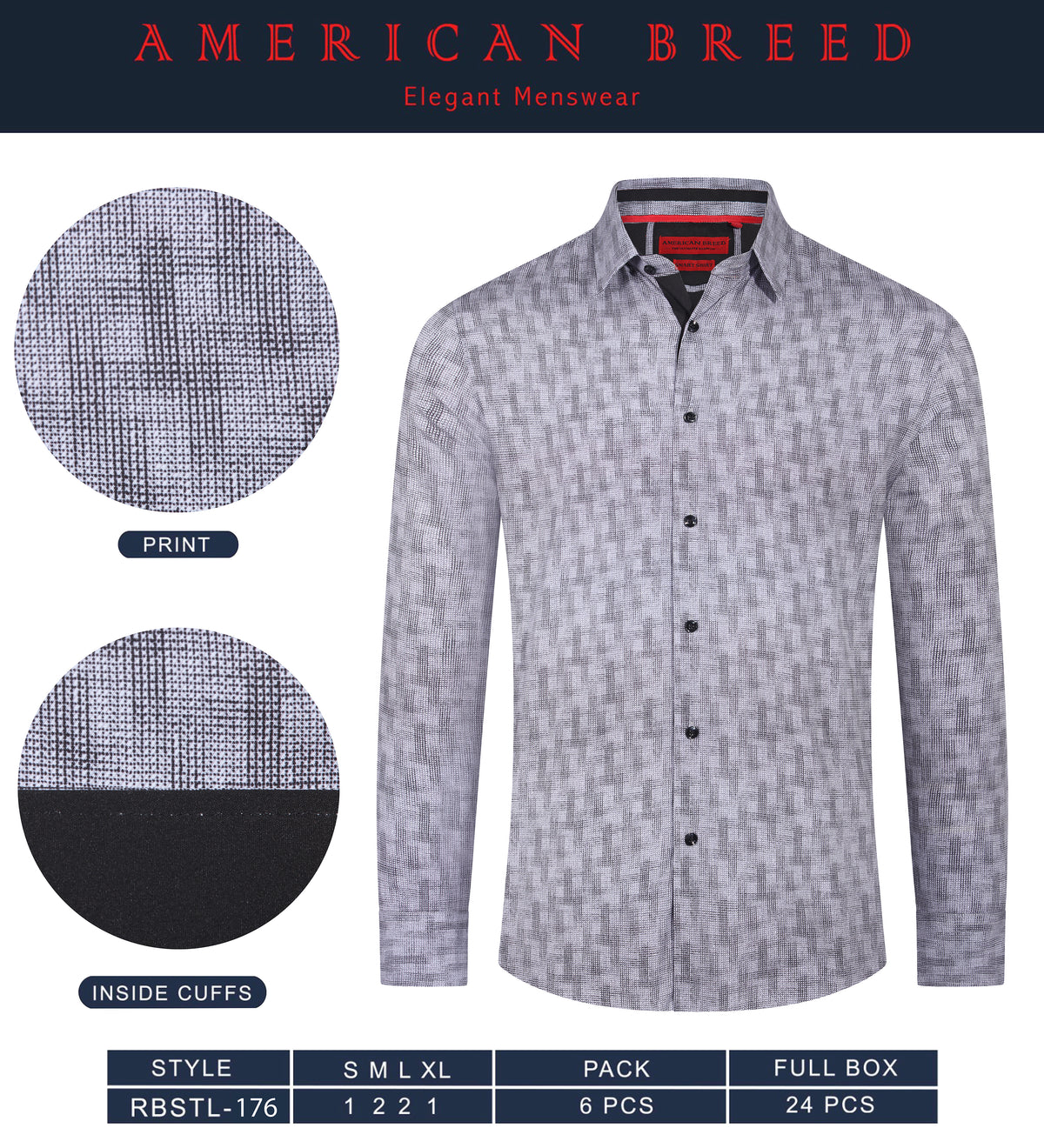 RBSTL-176  AMERICAN BREED LS STRETCH - PER PREPACK