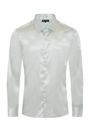 SVLS MEN'S SOLID LONG SLEEVE DRESS SHIRT 8 PACK