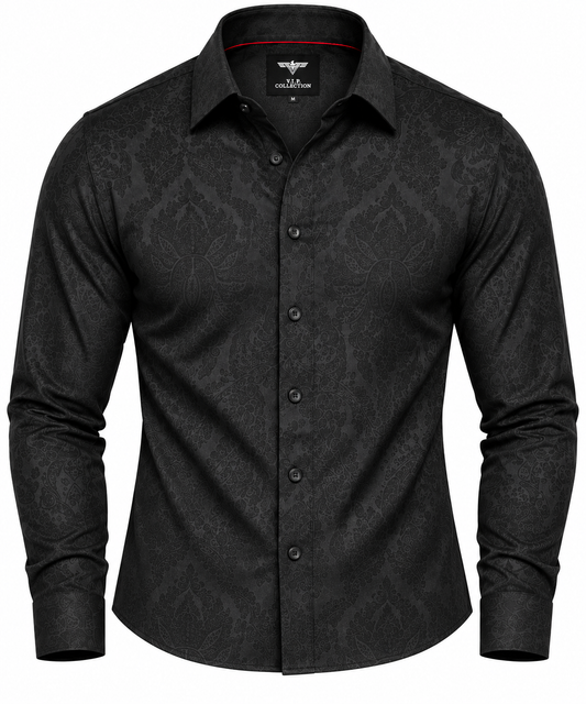 VELW-07 VIP FANCY LS EMBOSSED SHIRT