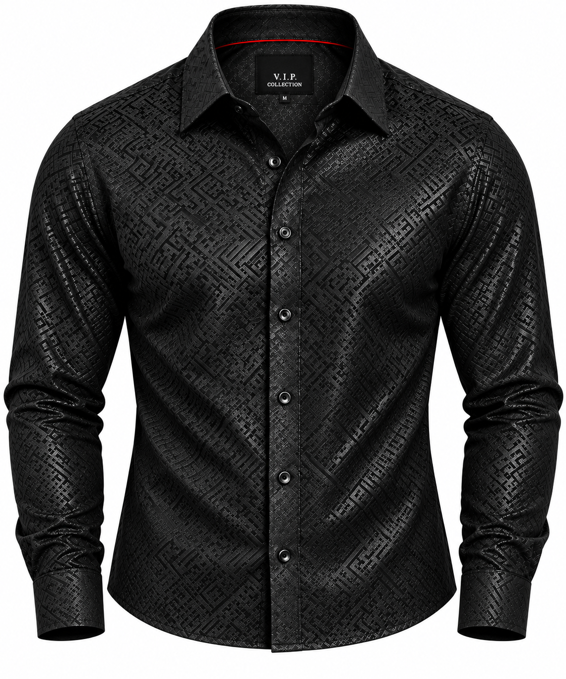 VELW-08 VIP FANCY LS EMBOSSED SHIRT