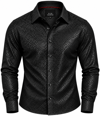 VELW-08 VIP FANCY LS EMBOSSED SHIRT