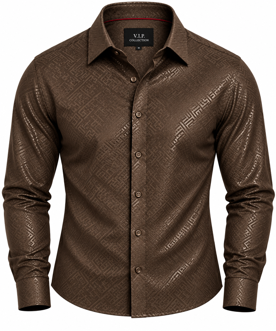 VELW-08 VIP FANCY LS EMBOSSED SHIRT